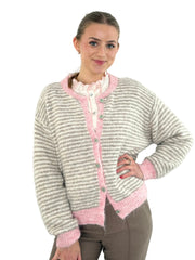 Cardigan CG26-00214 Stripes Rose