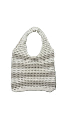 Tasche Nature/Beige Crochet Stripes