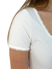 Shirt ST26-00247 White Lace