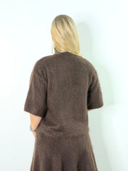 Pullover PL26-00351 Fluffy Brown