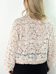 Bluse BL26-00682 Ecru Lace