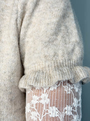 Kurzarmpullover PL26-00270 Beige Melee