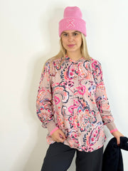 Bluse BL26-00668 multi rose
