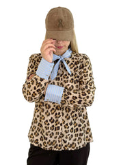 Bluse BL26-00665 Leoprint Bow