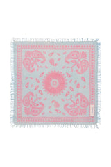 MAXI Bandana Tuch Paisley Bloom Bleu-Flamingo