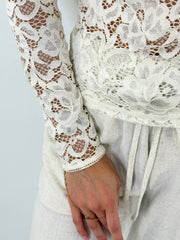 Longsleeve LL26-00086 lace vanille