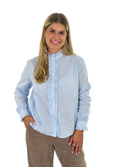 Bluse BL26-00604 Light Blue Stripes
