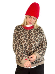 Pullover PL26-00348 Leoprint red