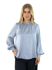 Seidenbluse BL26-00647 light blue