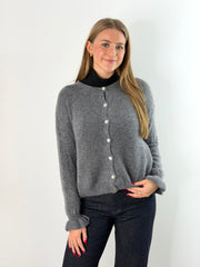 Cardigan CG26-00182 Grey Ruffle