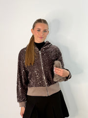 Jacke JK25-00182 Taupe Sequins