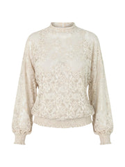 Bluse BL26-00682 Ecru Lace