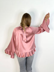 Seidenbluse BL25-00331 Rose