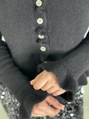 Cardigan CG25-00160 Black Ruffle