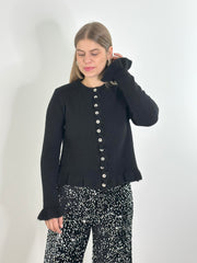 Cardigan CG25-00160 Black Ruffle