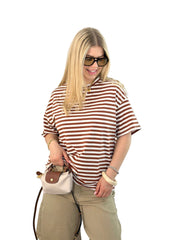 Shirt ST26-00239 Cognac Stripes