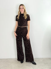 Hose HS25-00234 Brown Sequins