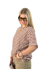 Shirt ST26-00239 Cognac Stripes