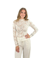 Longsleeve LL26-00086 lace vanille