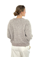 Cardigan CG26-00214 Stripes Taupe
