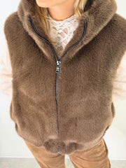 Weste WE26-00058 Dark Brown