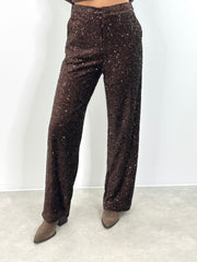 Hose HS25-00254 Brown Sequins