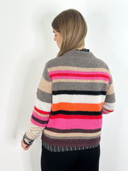 Pullover PL25-00181 Taupe Stripes