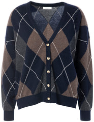 Cardigan CG26-00280 Blue Midnight Argyle
