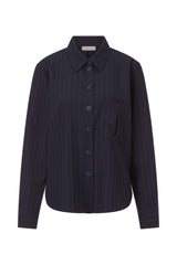 Bluse BL25-00311 Blue Pinstripe
