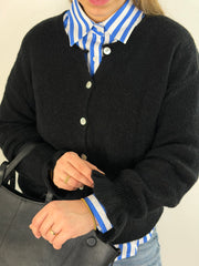 Cardigan CG26-00182 Black Ruffle