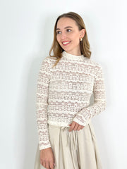 Longsleeve LL25-00046 Ecru Lace