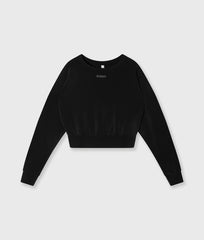 Sweatshirt SW25-00051 Cropped Black