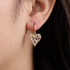 Ohrring heart silber