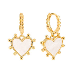 Ohrring heart perlmuttartig