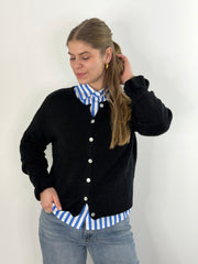 Cardigan CG26-00182 Black Ruffle