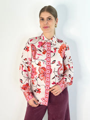 Bluse BL25-00223 Flowers