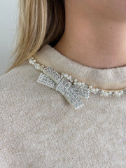 Pullover PL2500208 Beige Necklace