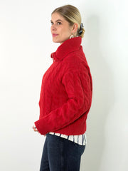 Cardigan CG26-00272 Zopfmuster Red