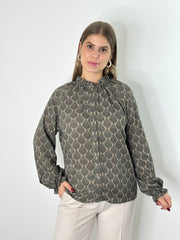 Bluse BL25-00370 Khaki Pattern