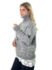 Pullover PL26-00355 Grey