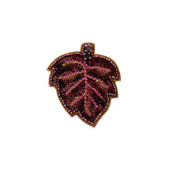Anstecker Autumn Leave Plum