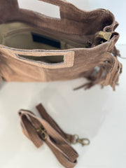 Tasche brown with fringes