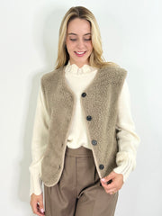 Weste WE25-00039 Teddy Beige