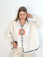 Musselin Bluse Bl25-00278 snake