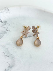 Ohrring beige glitzer