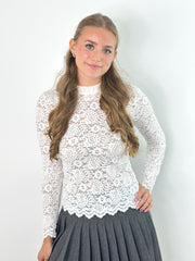 Longsleeve LL25-00062 White Paisley Lace