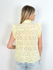 Top TP25-00073 Yellow Lace