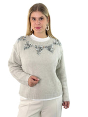 Pullover PL26-00320 Greige