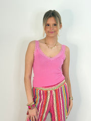 Top TP25-00053 Pink Lace