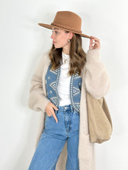 Weste WE25-00021 Denim Sequins